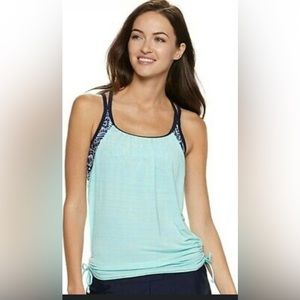 ZeroXPosur Light Blue Tank Top with Sports Bra
